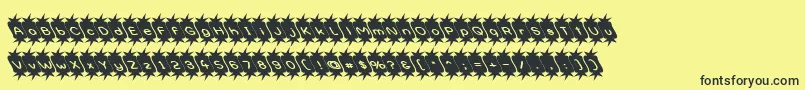 Optimistic-fontti – mustat fontit keltaisella taustalla
