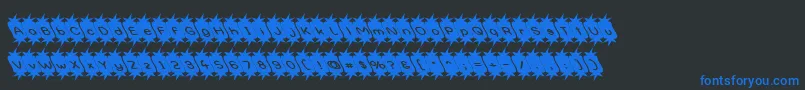 フォントOptimistic – 黒い背景に青い文字