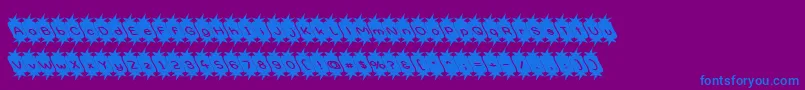 Optimistic Font – Blue Fonts on Purple Background