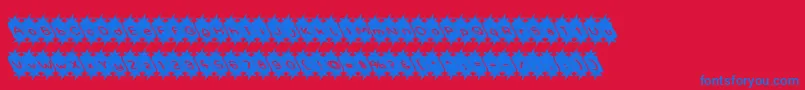 Czcionka Optimistic – niebieskie czcionki na czerwonym tle