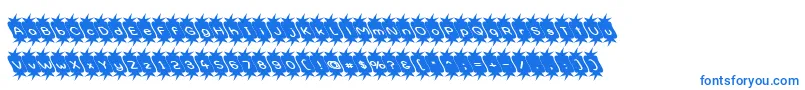 フォントOptimistic – 白い背景に青い文字