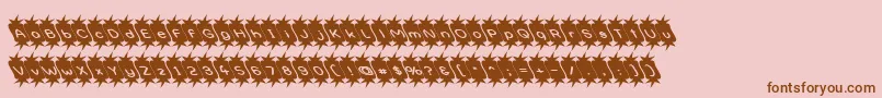 フォントOptimistic – ピンクの背景に茶色のフォント