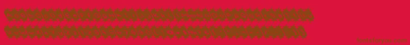 Czcionka Optimistic – brązowe czcionki na czerwonym tle