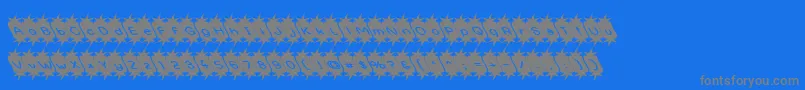 フォントOptimistic – 青い背景に灰色の文字