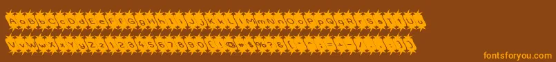 Optimistic Font – Orange Fonts on Brown Background
