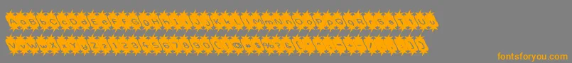 Optimistic-Schriftart – Orangefarbene Schriften auf grauem Hintergrund