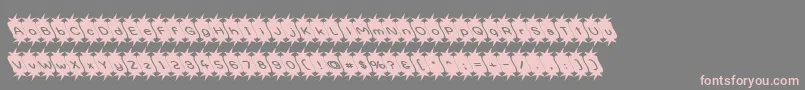 Optimistic Font – Pink Fonts on Gray Background
