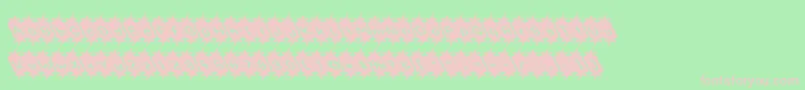 フォントOptimistic – 緑の背景にピンクのフォント
