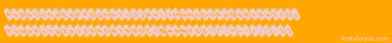 Optimistic-fontti – vaaleanpunaiset fontit oranssilla taustalla