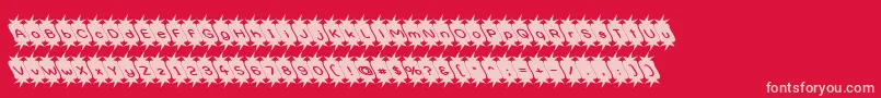 フォントOptimistic – 赤い背景にピンクのフォント