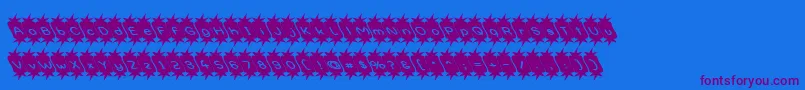 フォントOptimistic – 紫色のフォント、青い背景