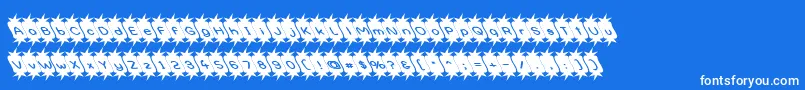 Optimistic Font – White Fonts on Blue Background