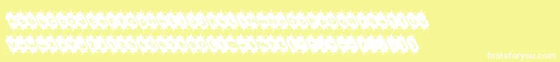 Czcionka Optimistic – białe czcionki na żółtym tle