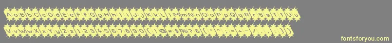 フォントOptimistic – 黄色のフォント、灰色の背景