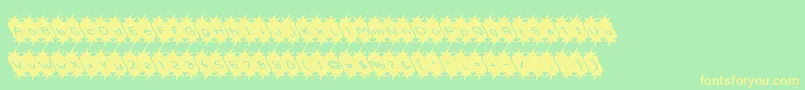 Czcionka Optimistic – żółte czcionki na zielonym tle