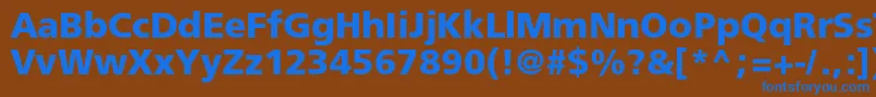 Шрифт Freesetboldc – синие шрифты на коричневом фоне