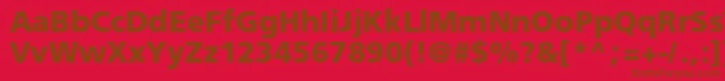 Freesetboldc-Schriftart – Braune Schriften auf rotem Hintergrund