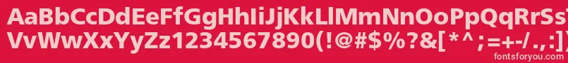 Czcionka Freesetboldc – różowe czcionki na czerwonym tle