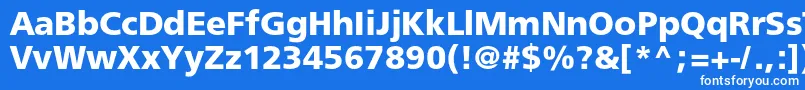 フォントFreesetboldc – 青い背景に白い文字