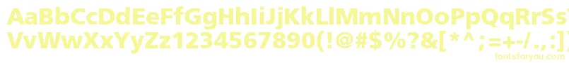 Freesetboldc-Schriftart – Gelbe Schriften auf weißem Hintergrund