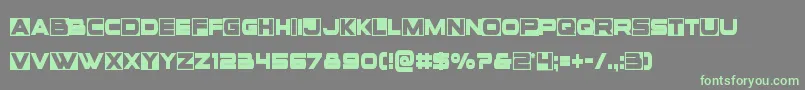 Voxboxcond-Schriftart – Grüne Schriften auf grauem Hintergrund