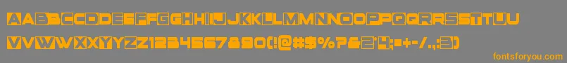 Voxboxcond-fontti – oranssit fontit harmaalla taustalla