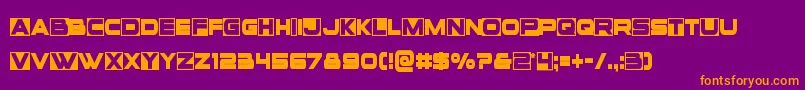 Voxboxcond Font – Orange Fonts on Purple Background