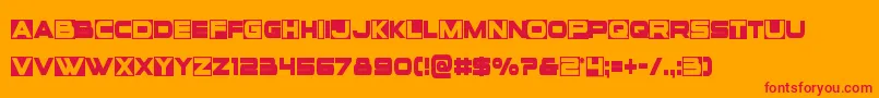 Voxboxcond Font – Red Fonts on Orange Background