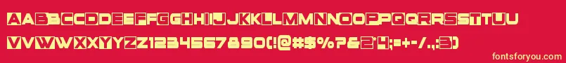 Voxboxcond Font – Yellow Fonts on Red Background