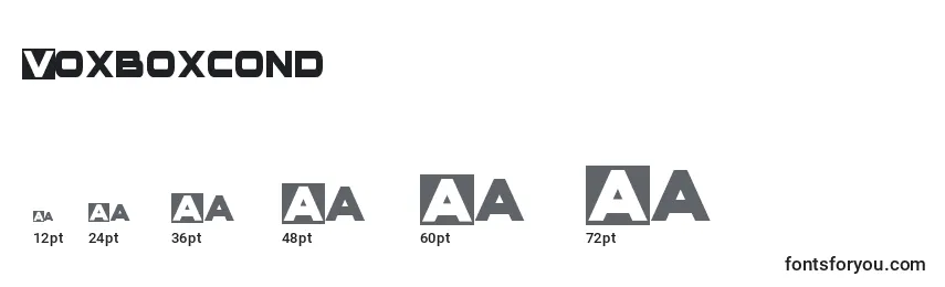 Voxboxcond Font Sizes