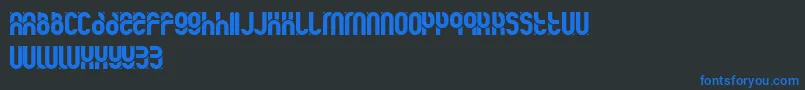 KawaiDesuDker Font – Blue Fonts on Black Background