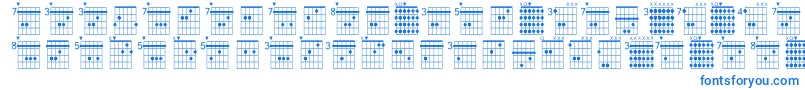 Fonte Farhatchords1Regular – fontes azuis