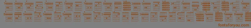 Police Farhatchords1Regular – polices brunes sur fond gris