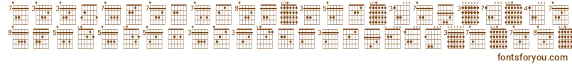 Farhatchords1Regular Font – Brown Fonts on White Background