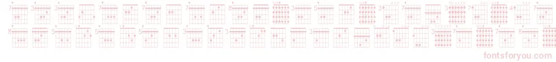 Fonte Farhatchords1Regular – fontes rosa em um fundo branco