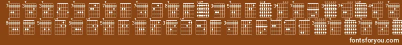Farhatchords1Regular Font – White Fonts on Brown Background
