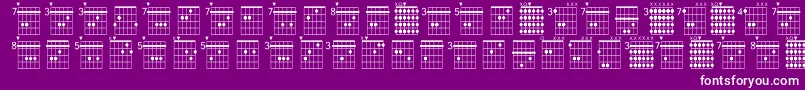 Farhatchords1Regular Font – White Fonts on Purple Background