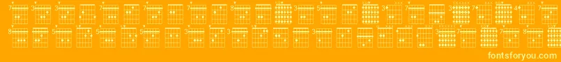 Police Farhatchords1Regular – polices jaunes sur fond orange