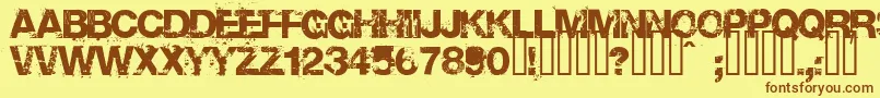 Base02 Font – Brown Fonts on Yellow Background