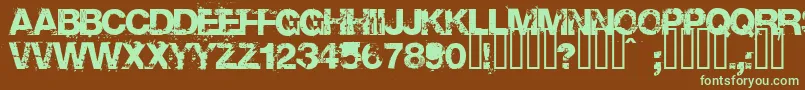 Base02 Font – Green Fonts on Brown Background