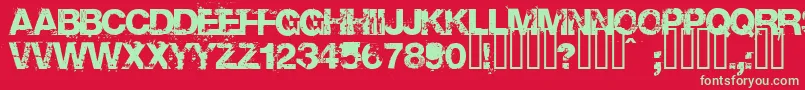 Base02 Font – Green Fonts on Red Background