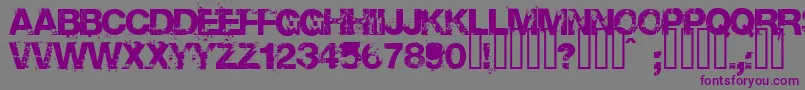 Base02-fontti – violetit fontit harmaalla taustalla
