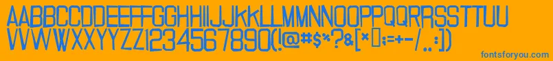 20 ffy Font – Blue Fonts on Orange Background