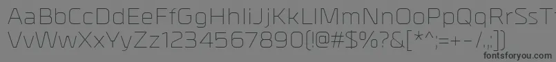 MetrikLight Font – Black Fonts on Gray Background