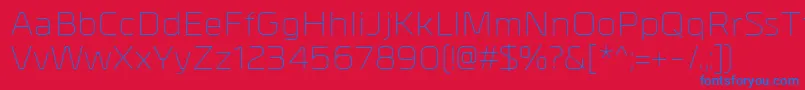 MetrikLight Font – Blue Fonts on Red Background