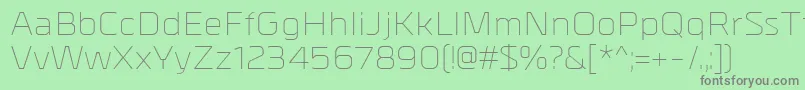 MetrikLight Font – Gray Fonts on Green Background