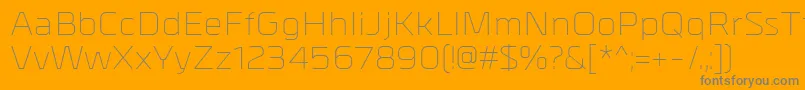 MetrikLight Font – Gray Fonts on Orange Background