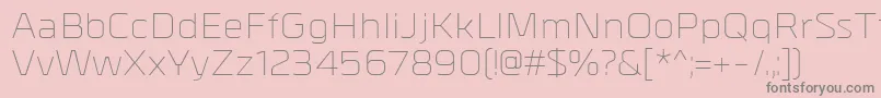 MetrikLight Font – Gray Fonts on Pink Background