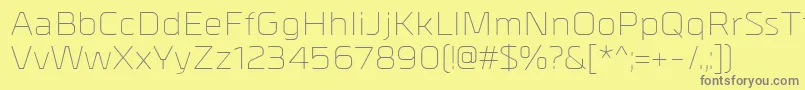 MetrikLight Font – Gray Fonts on Yellow Background