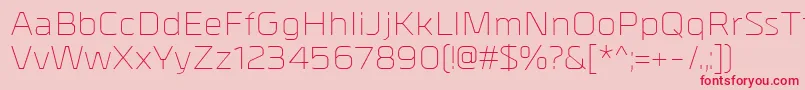 MetrikLight Font – Red Fonts on Pink Background